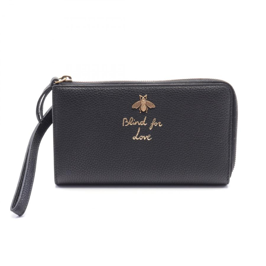 GUCCI（グッチ） アニマリエ ビー ブランドオフ レザー ラウンド長財布