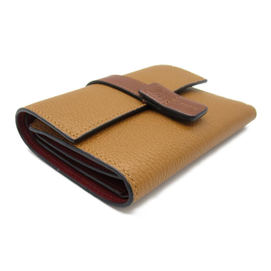 LOEWE ロエベ 三つ折り財布 ブランドオフ レザー 中古