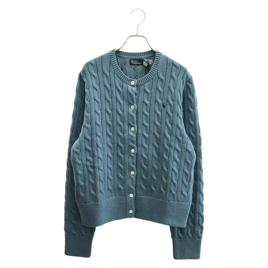 【未使用級】ポロラルフローレン 定番 カーディガン ケーブルニット コットン ポロ ラルフ ローレン POLO RALPH LAUREN ケーブルニット コットン
