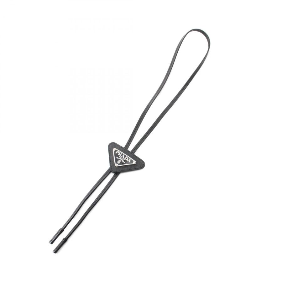 プラダ PRADA SAFFIANO TRIANG ネクタイ 衣料品 サフィアーノレザー メンズ ブラック系 【中古】 PRADA（プラダ） SAFFIANO TRIANG ブランドオフ サフィアーノレザー