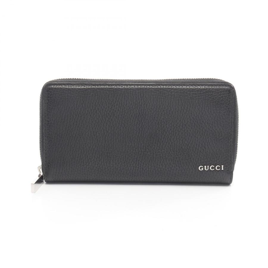 ✨美品✨GUCCIグッチ　ロゴ　ジップアラウンドウォレット　レザー　長財布　黒 GUCCI（グッチ） ロゴ ジップアラウンドウォレット ブランドオフ