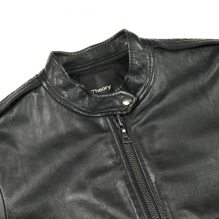 美品 theory セオリー シングルライダースジャケット 牛革 XXL theory（セオリー） シングルライダースジャケット ブランドオフ