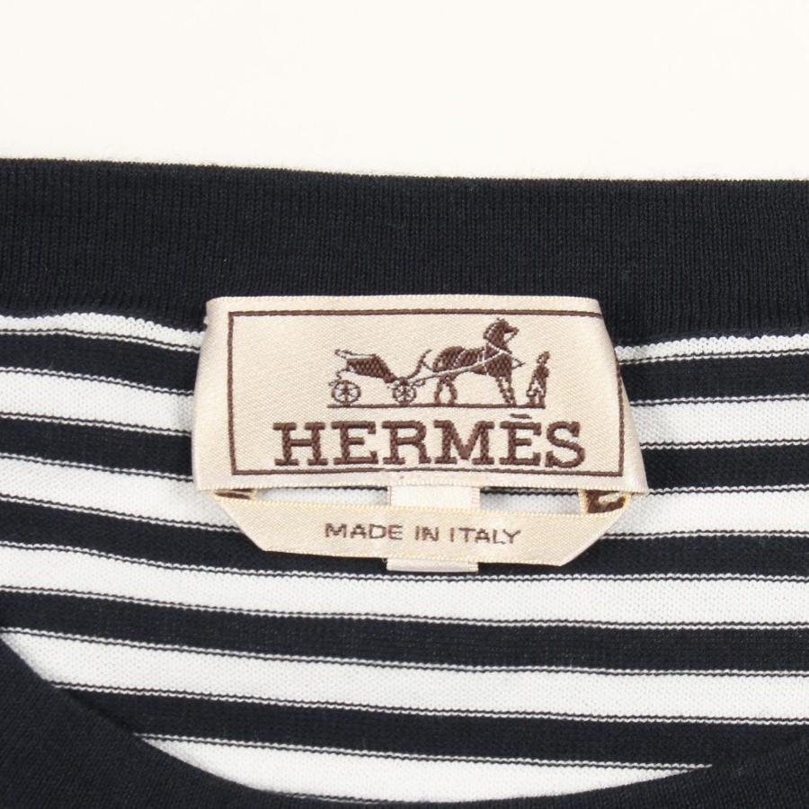 本物 エルメス HERMES コットン ロングTシャツ カットソー 長袖
