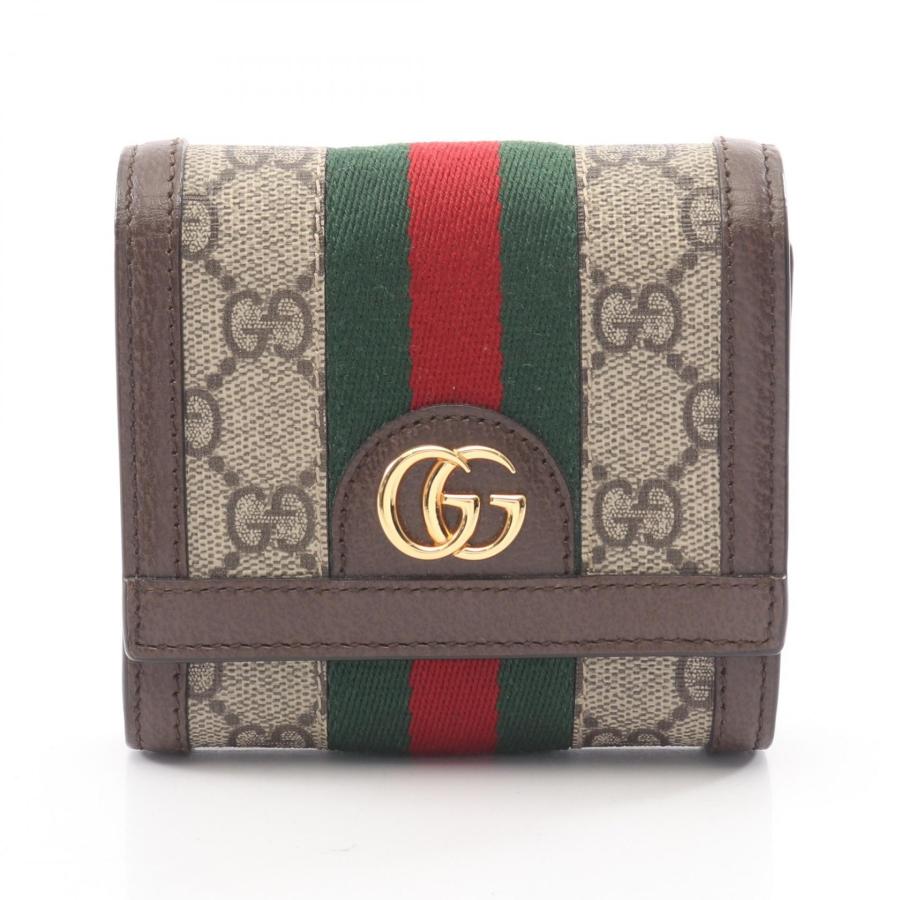 美品✨GUCCI グッチ 二つ折り財布 オフィディア GGスプリーム GUCCI（グッチ） 爆買 オフィディア GGスプリーム ウォレット ブランド