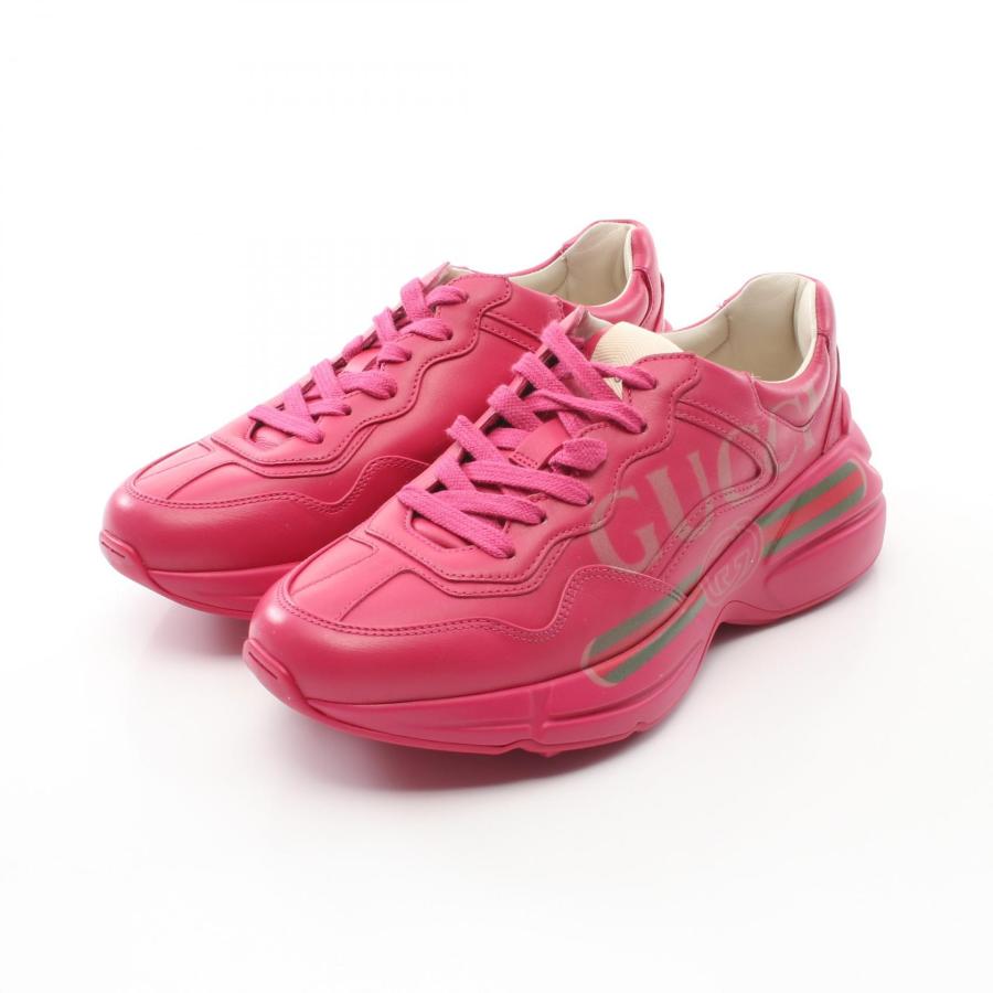 GUCCI（グッチ） ロゴ ブランドオフ レザー スニーカー レザー 中古