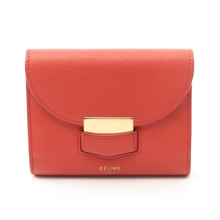 美品★　セリーヌ　折り財布　トロッター　2017年 CELINE（セリーヌ） トロッター ミニ ブランドオフ レザー 二つ折り