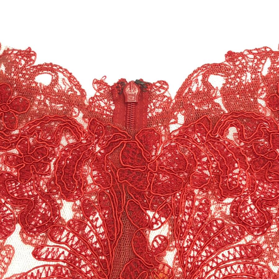 タダシショージ レース ワンピース レッド ブランドオフ TADASHI SHOJI