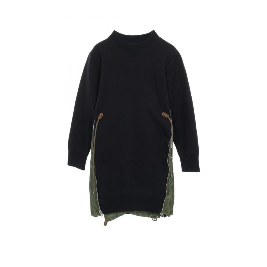 美品◎Sacai サカイ Sponge Ma-1 Dress ワンピース sacai（サカイ） Sponge Sweat × MA-1 Dress ブランドオフ コットン