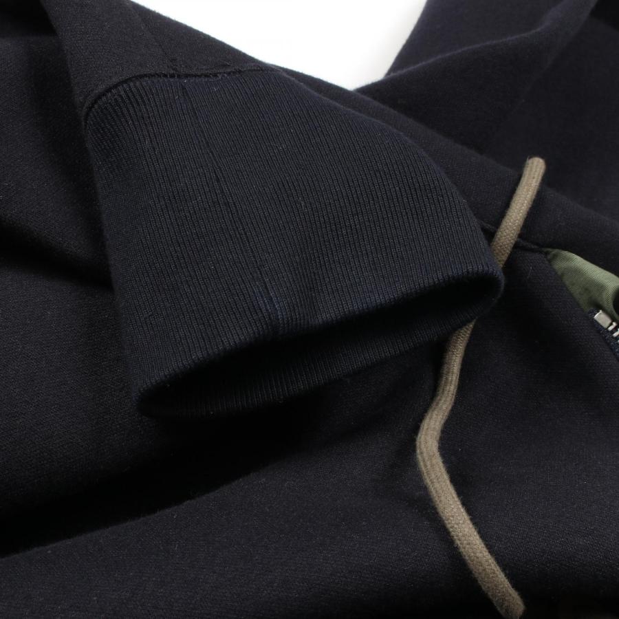 美品　Sacai サカイ Sponge Ma-1 Dress ワンピース sacai（サカイ） Sponge Sweat × MA-1 Dress ブランドオフ コットン
