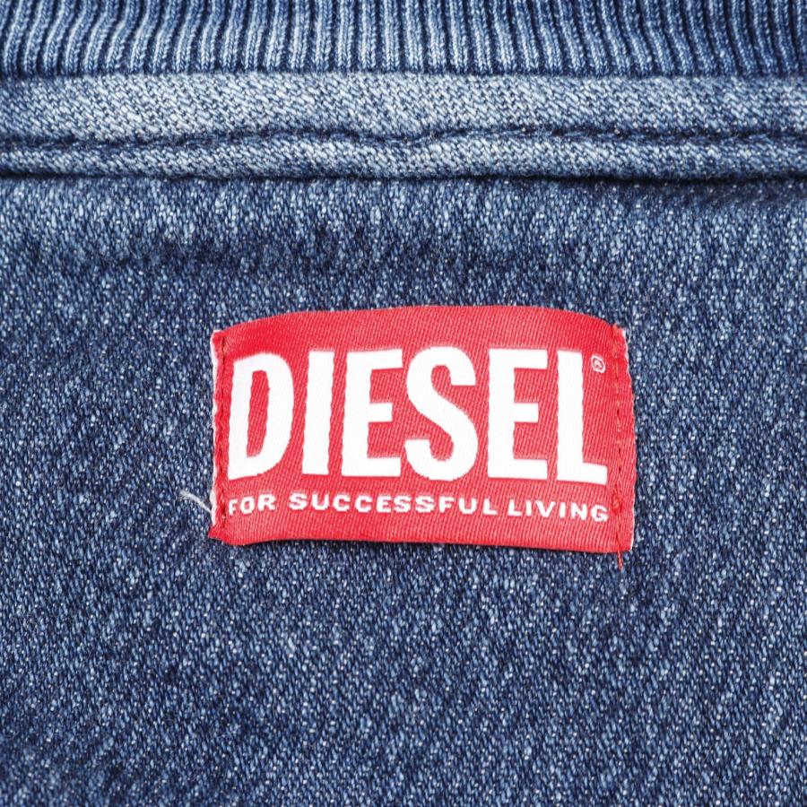 DIESEL（ディーゼル） D-KRIB-NE ブランドオフ デニム スウェット