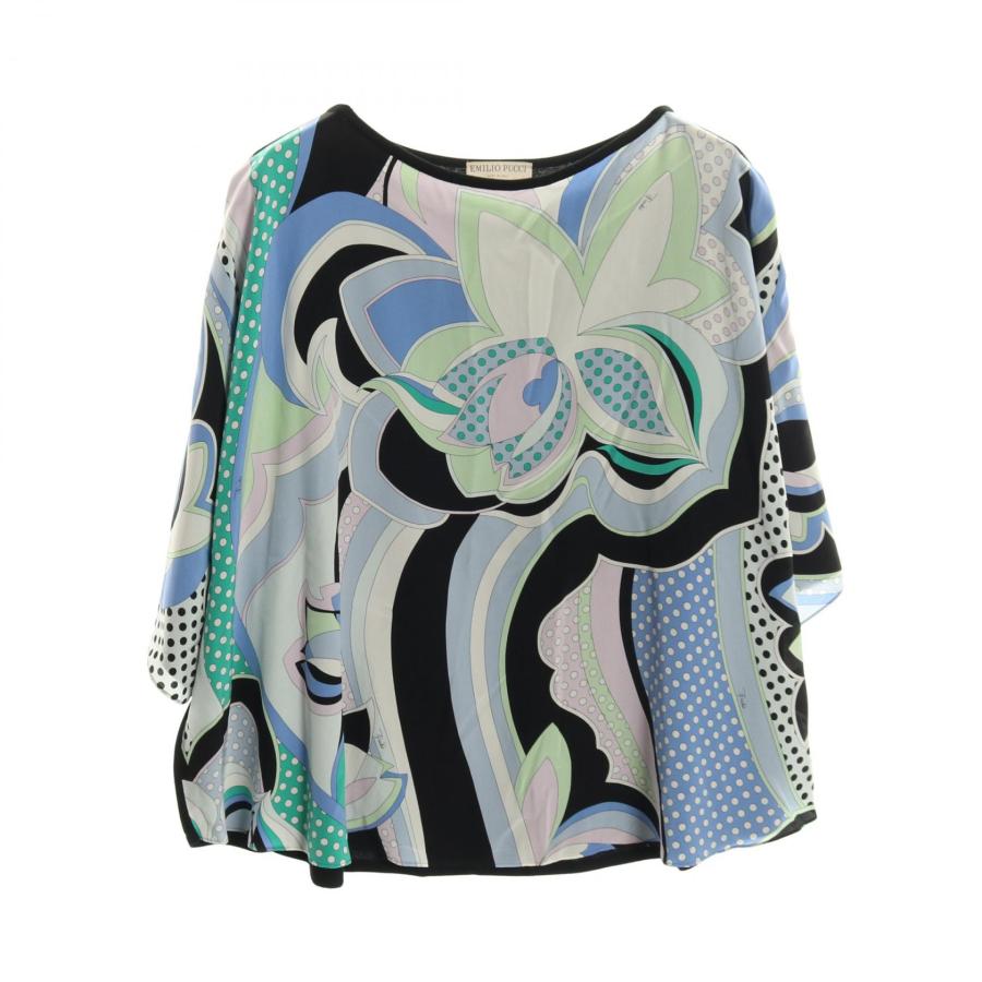 EMILIO PUCCI シルク100% 刺繍ブラウス チュニック EMILIO PUCCI（エミリオプッチ） ブランドオフ シルク ブラウス シルク