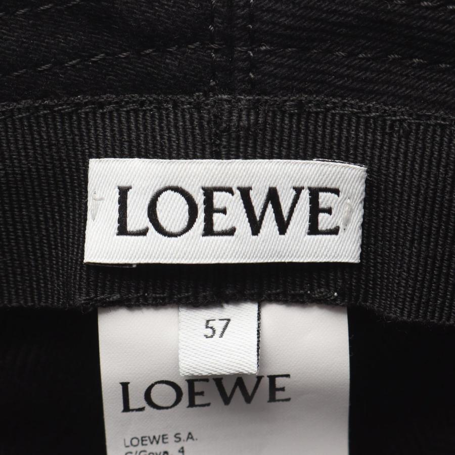 LOEWE（ロエベ） FRAYED BUCKET HAT レザーロゴパッチ ブランドオフ