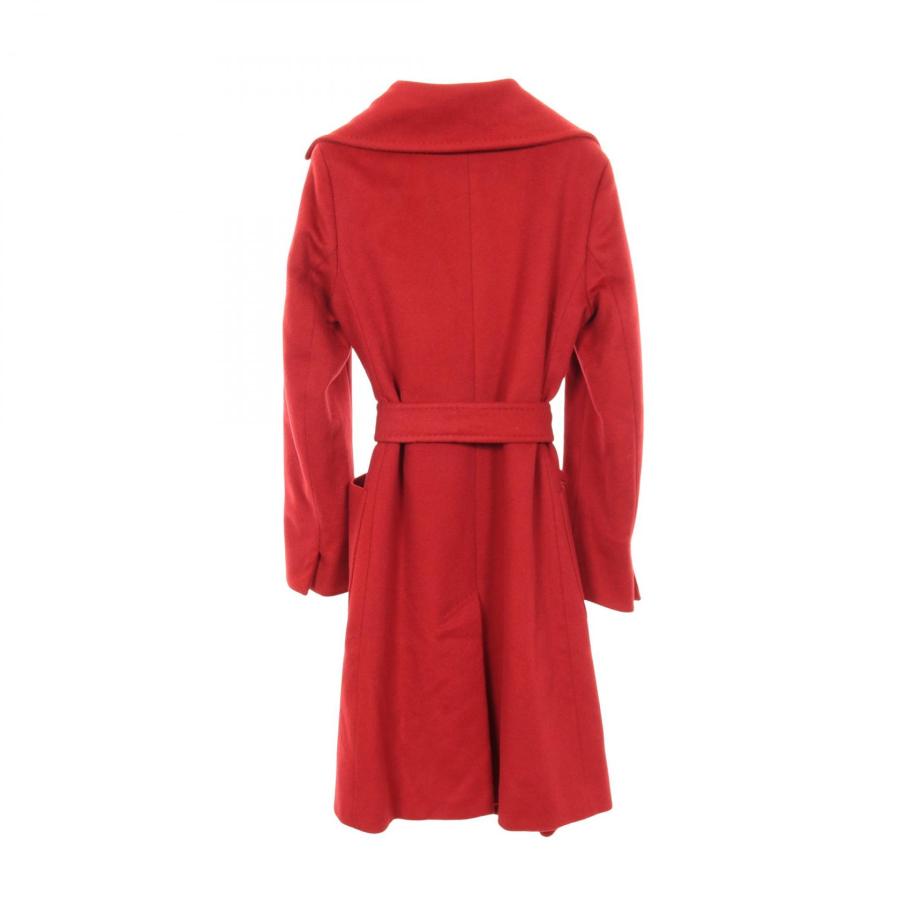 【美品】マックスマーラMaxMara STUDIO★ノーカラー★ミドルコートL赤 Max Mara（マックスマーラ） ブランドオフ その他 その他コート