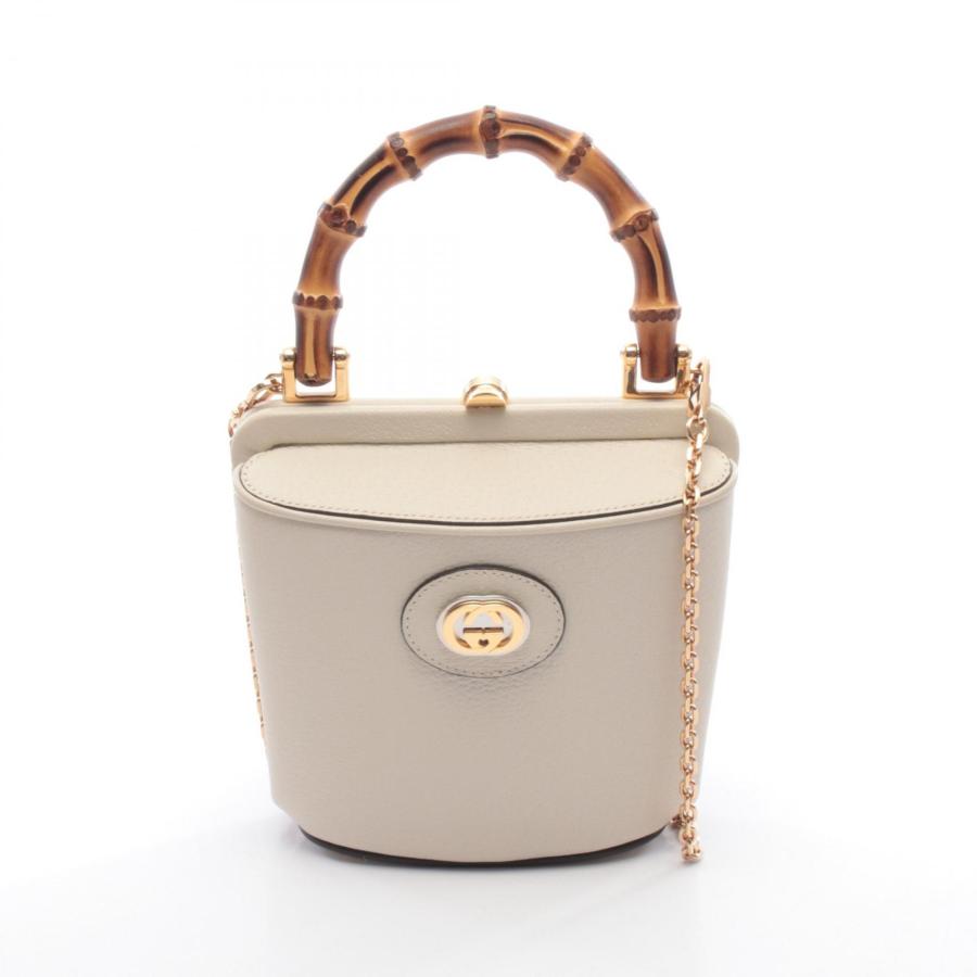 GUCCI グッチ バンブー レザー ハンドバッグ ミニボストン 111713 GUCCI（グッチ） バンブー ミニ バケット ブランドオフ レザー