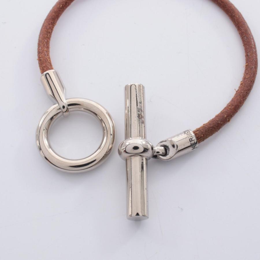 HERMES（エルメス） グレナン ブランドオフ レザー ブレスレット 中古
