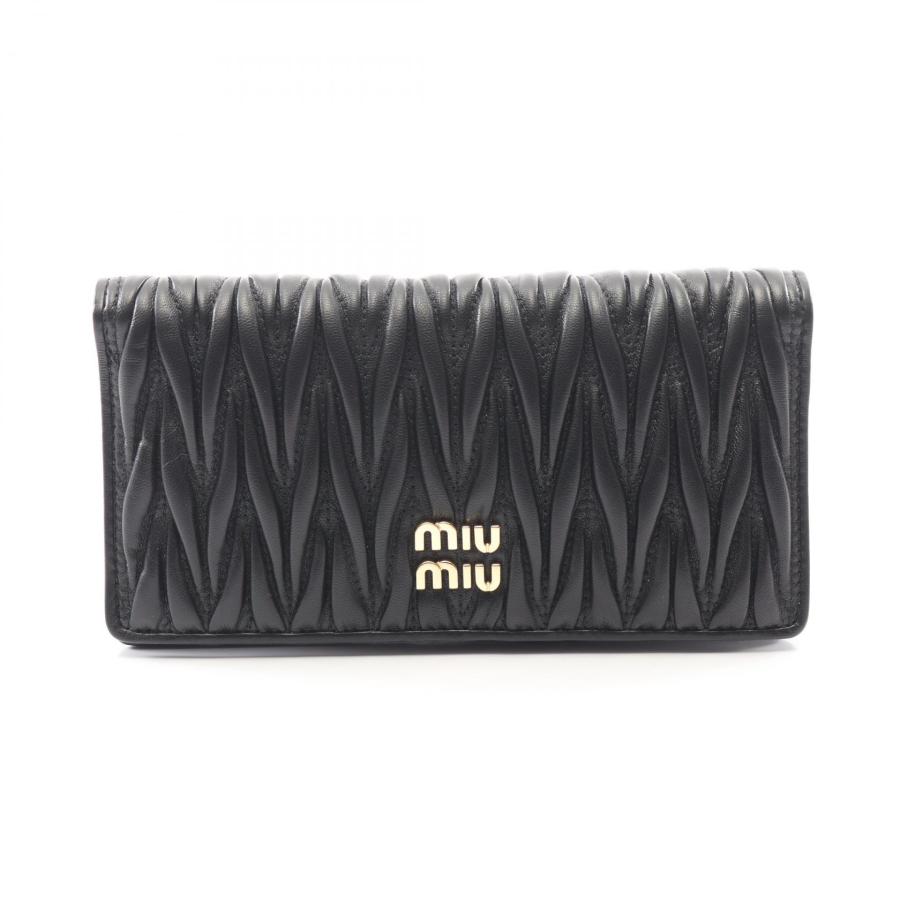 ミュウ マテラッセ ブランドオフ Miu レザー 二つ折り長財布