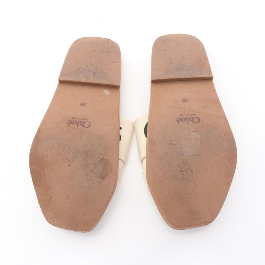 Chloe（クロエ） Woody ブランドオフ キャンバス サンダル 中古