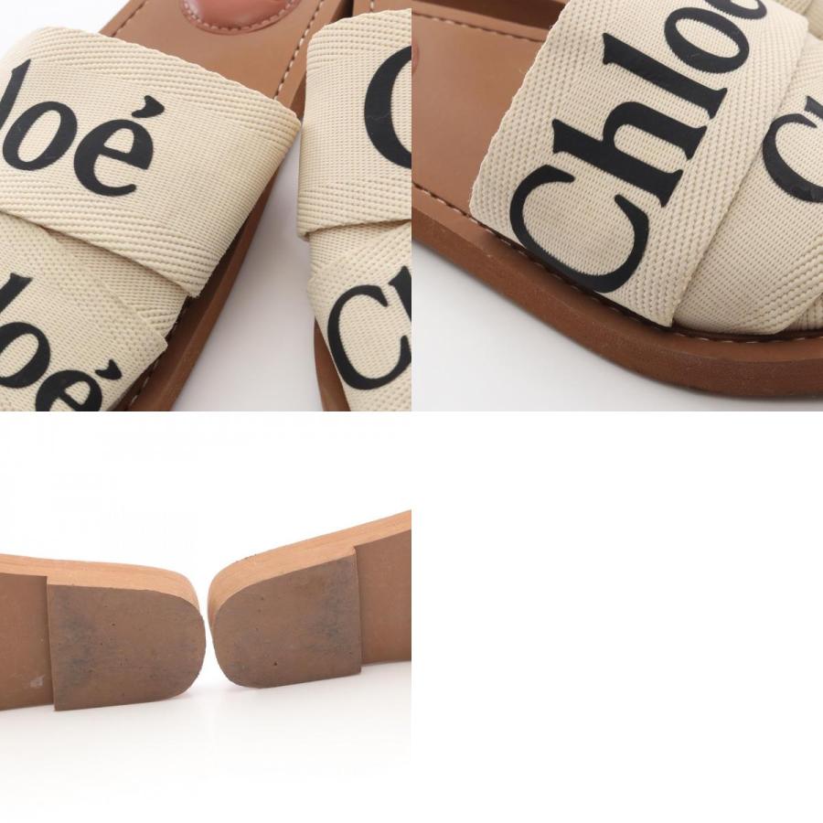 Chloe（クロエ） Woody ブランドオフ キャンバス サンダル 中古