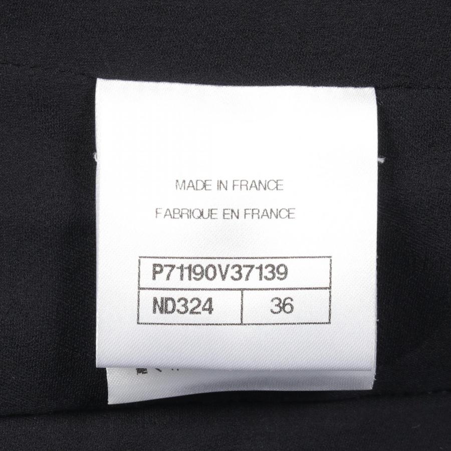 シャネル ビジューボタン ツイード ブランドオフ CHANEL ウール ノーカラージャケット 中古 レディース_5