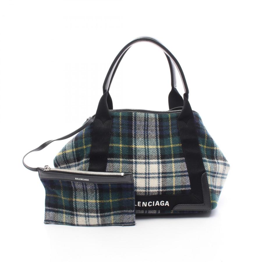 BALENCIAGA（バレンシアガ） NAVY CABAS S ネイビーカバ タータン 