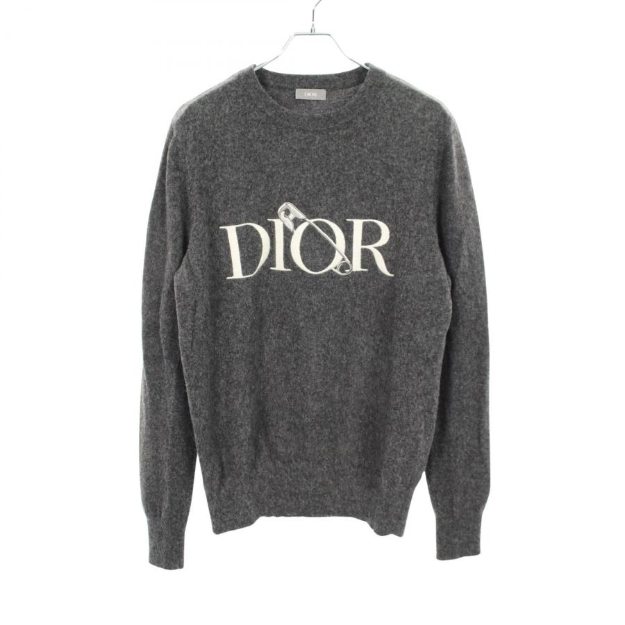 ディオール Dior DIOR × JUDY BLAME 043M610AT202 ロゴ刺繍 ニット 衣料品 トップス ウール メンズ グレー系 043M610AT202 【中古】 ディオール DIOR × JUDY BLAME 043M610AT202 ロゴ刺繍 ブランドオフ