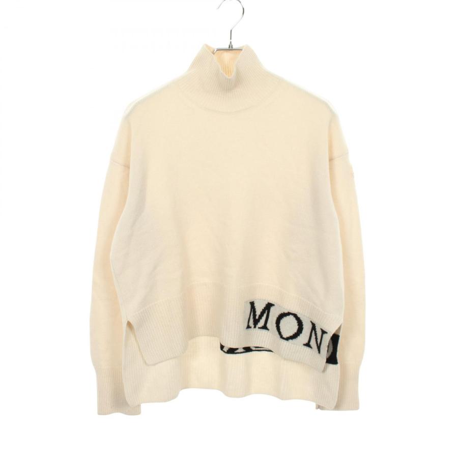c*✨様 MONCLER タートルネック ニット セーター ロゴ入り MONCLER（モンクレール） タートルネック ロゴ ブランドオフ ウール