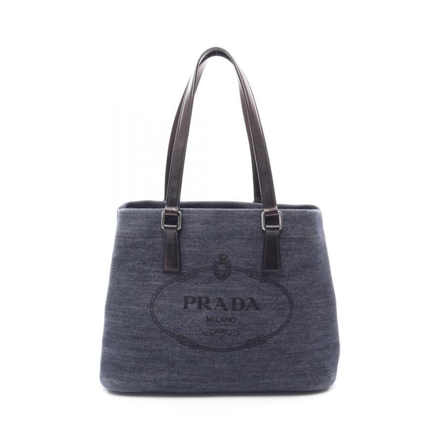 PRADA（プラダ） DENIM + VITELLO ブランドオフ デニム トートバッグ