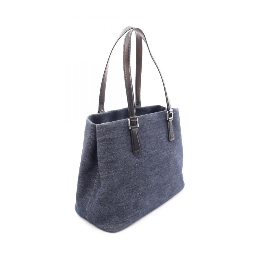 PRADA（プラダ） DENIM + VITELLO ブランドオフ デニム トートバッグ