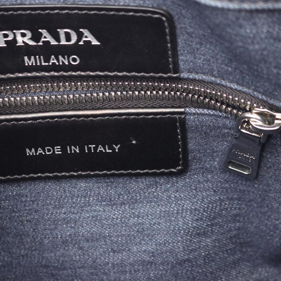 PRADA（プラダ） DENIM + VITELLO ブランドオフ デニム トートバッグ