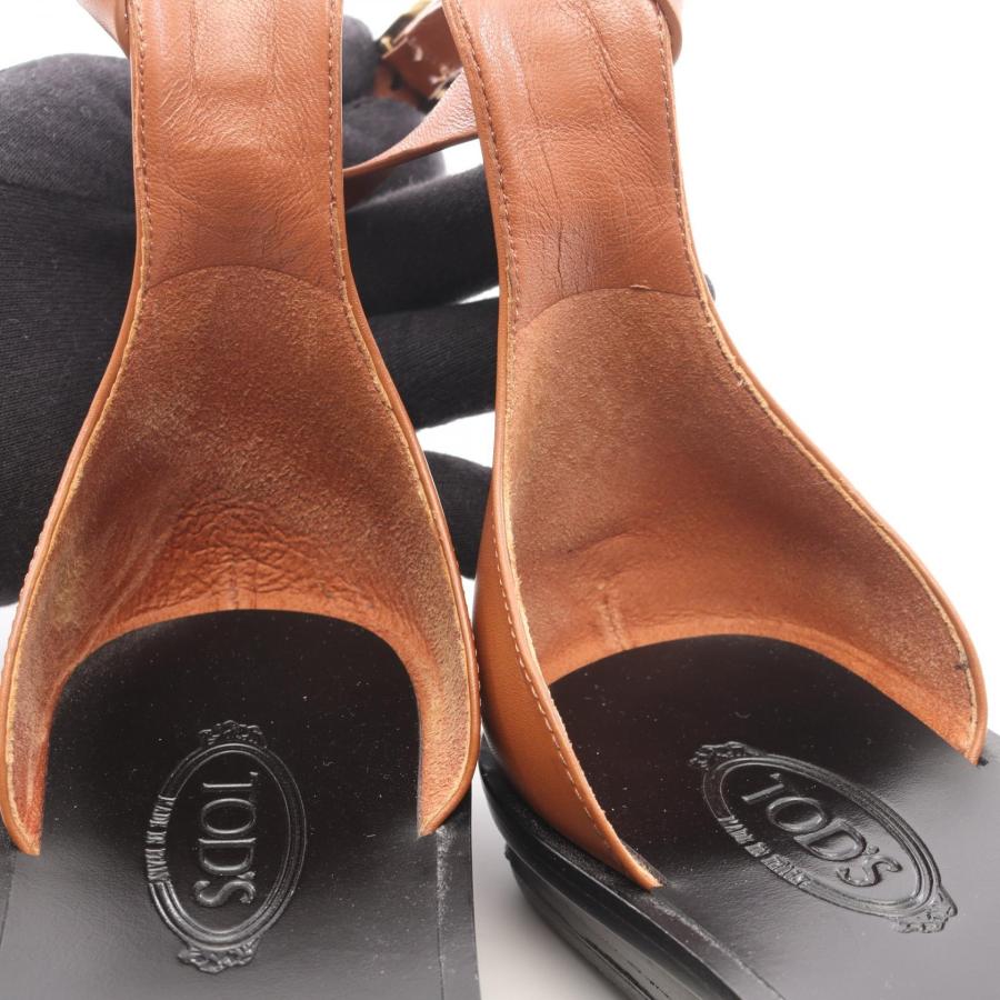 トッズ ダブルベルト フラット ブランドオフ TOD'S レザー サンダル