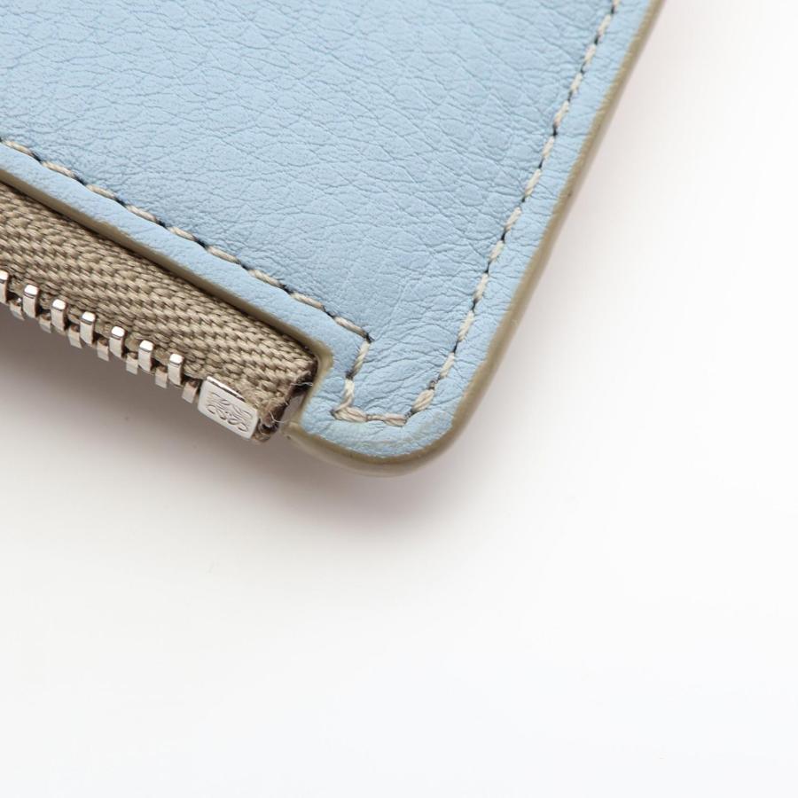 LOEWE カードケース ケース ライトブルー LOEWE（ロエベ） パズル コインカードホルダー カードケース ブランド