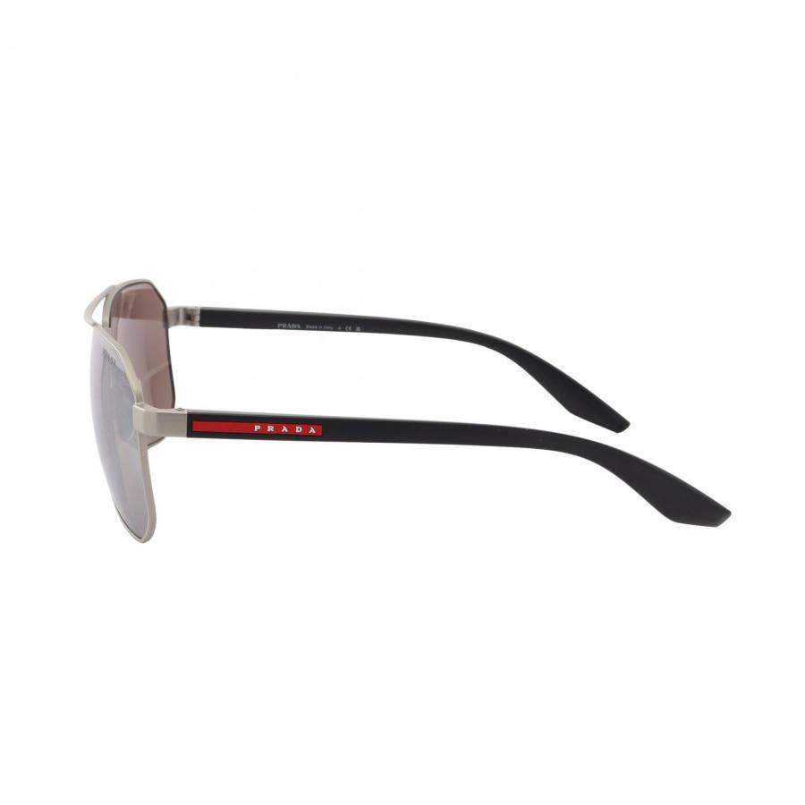 プラダスポーツ リネアロッサ PRADA SPORT LINEA ROSSA ティアドロップシェイプ サングラス 衣料品 ラバー メタル / プラスチック メンズ シルバー系 / ブラック系 【中古】 プラダスポーツ リネアロッサ ティアドロップシェイプ ブランドオフ