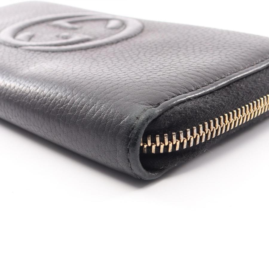 極美品✨ グッチ 長財布 ソーホー エンボス インターロッキング ラウンドジップ GUCCI（グッチ） ソーホー インターロッキングG ブランドオフ レザー