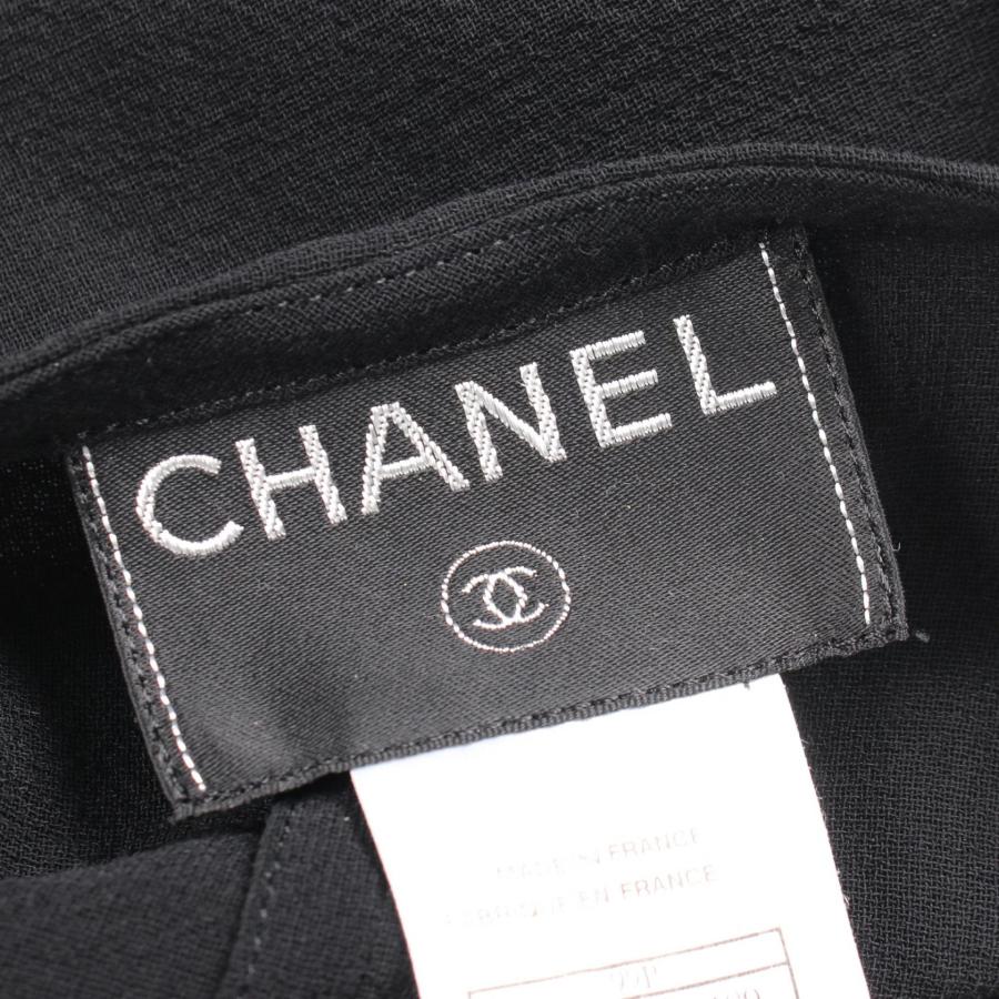 シャネル ココマークボタン ノーカラージャケット スカート ブランドオフ CHANEL ウール セットアップ ウール 中古 レディース_3