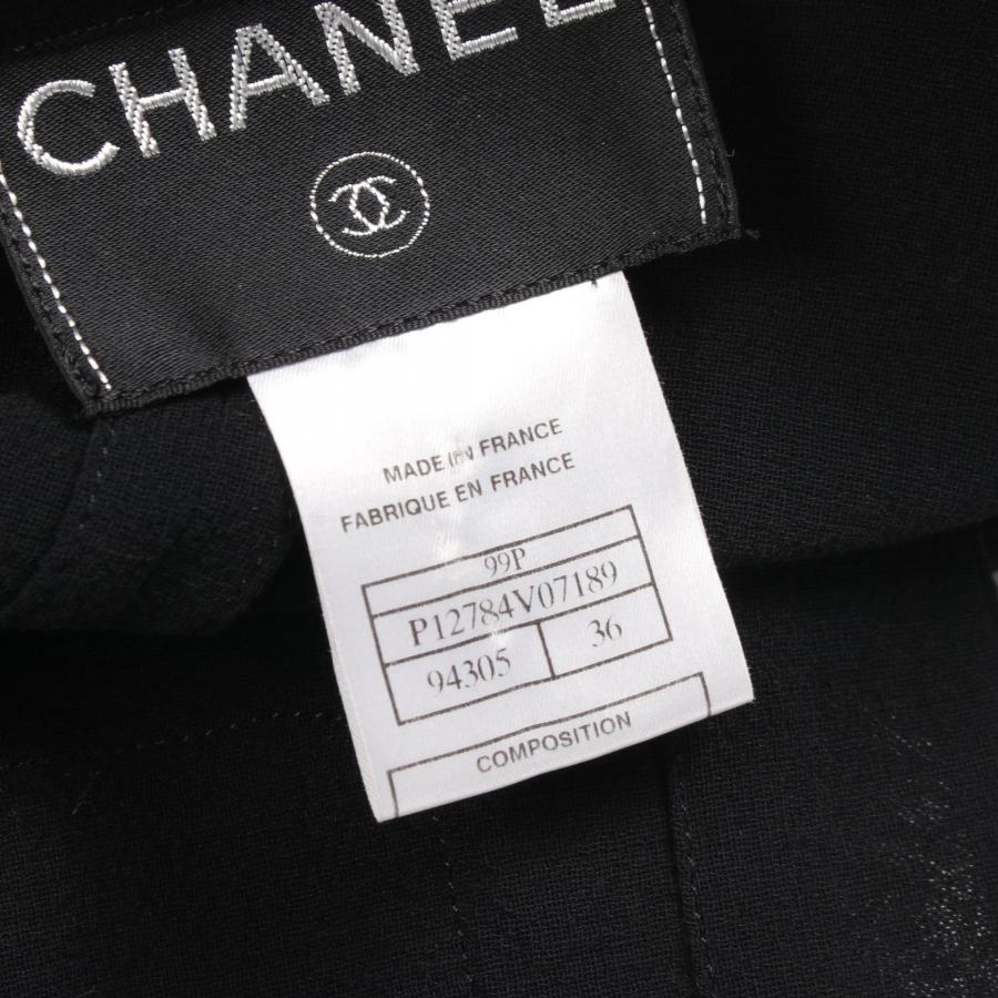 シャネル ココマークボタン ノーカラージャケット スカート ブランドオフ CHANEL ウール セットアップ ウール 中古 レディース_5