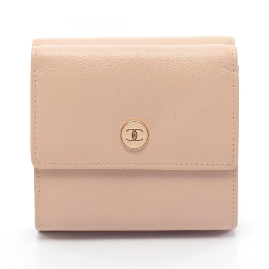 CHANEL ココボタン 三つ折り財布 CHANEL（シャネル） ココボタン ブランドオフ レザー 三つ折り財布