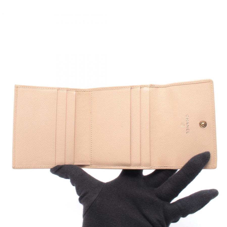 CHANEL（シャネル） ココボタン ブランドオフ レザー 三つ折り財布