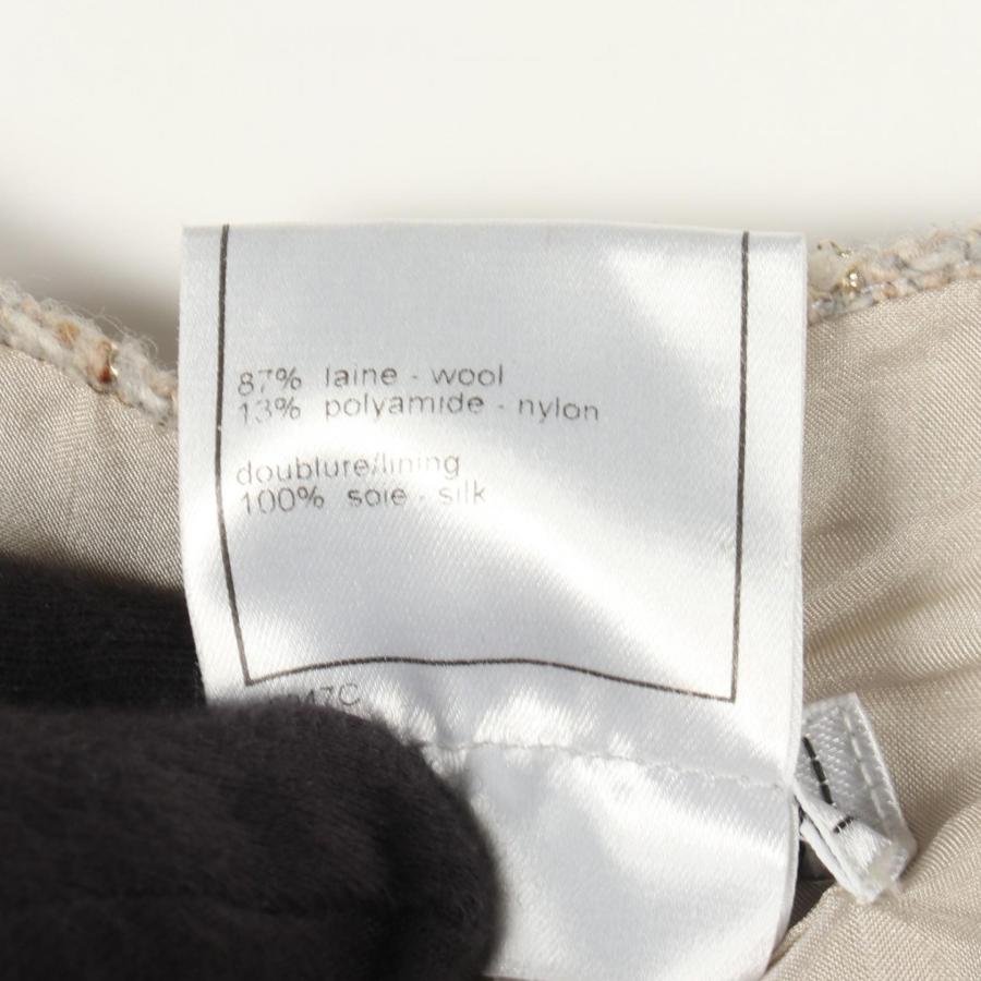 シャネル 99A ツイード ブランドオフ CHANEL ウール スカート シルク 中古 レディースの画像