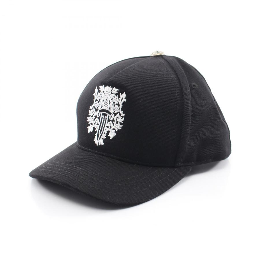 クロムハーツ CHROME HEARTS SLOUCHY 5 PANEL CAP ダガー刺繍 キャップ 帽子 コットン メンズ ブラック系 【中古】 クロムハーツ SLOUCHY 5 PANEL CAP ダガー刺繍 ブランドオフ CHROME