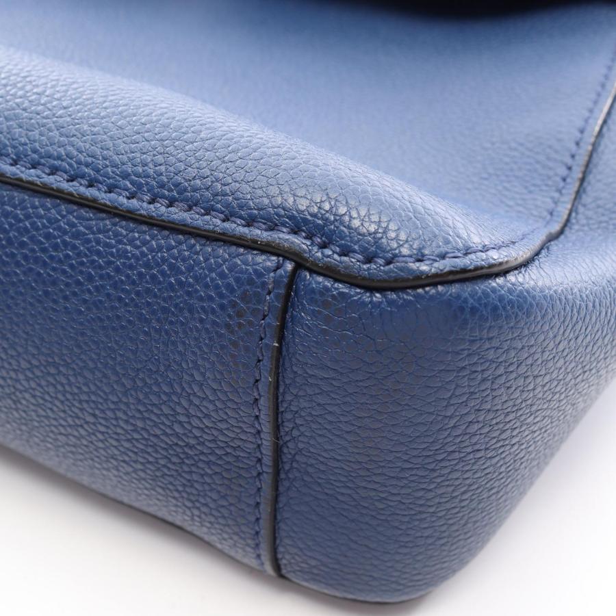 【美品】 PRADA サフィアーノ リゲ ブリーフケース 大容量ブルー ビジネス PRADA（プラダ） VITELLO GRAIN 2WAY ブランドオフ レザー ブリーフ