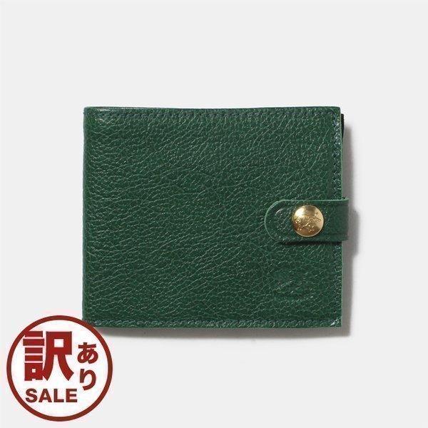 イルビゾンテ 財布 メンズ 二つ折り Il Bisonte Wallet レザー Verde C1007 訳あり商品 Demo M