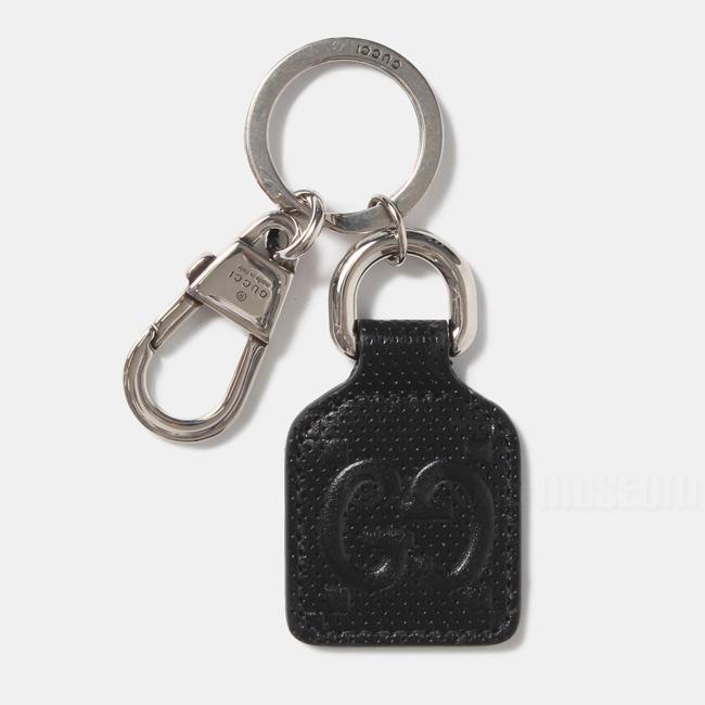 GUCCI グッチ キーホルダー GG embossed keychain GGエンボス キーチェーン レディース レザー