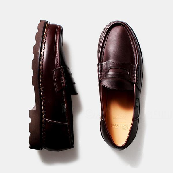 パラブーツ メンズファッション Paraboot ランス ローファー Reims Lisse ローファー メンズ シューズ Lisse Cafe Par