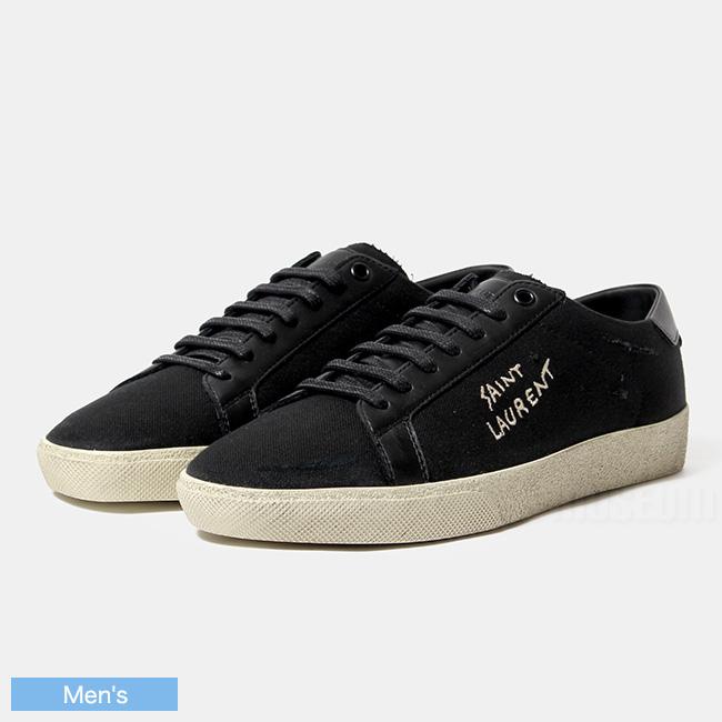 SAINT LAURENT サンローラン メンズ 靴 スニーカー ブラック 黒 COURT 