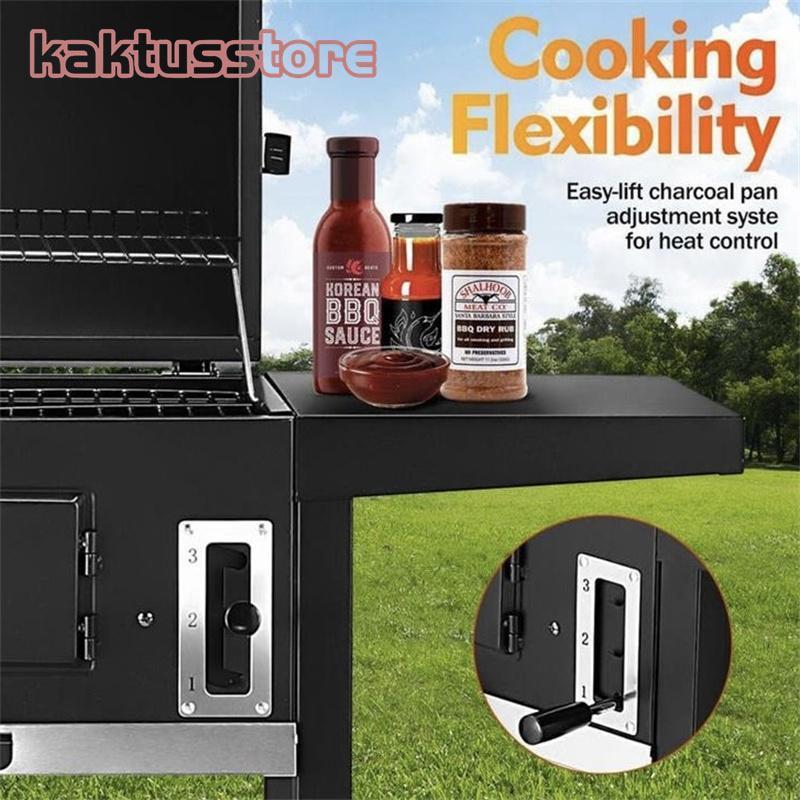 パティオガーデンバーベキューガス屋外調理用 ダブルバーナーバーベキュープロパンガスグリル、サイドファーネス付き、 p214881332cf3