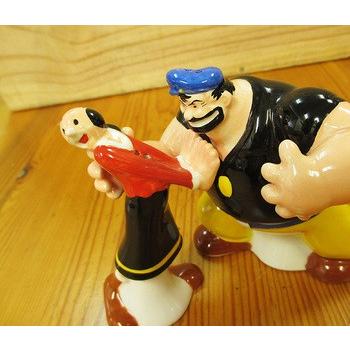 ◎【POPEYE ポパイ】 ソルト＆ペッパー 陶器製『オリーブ＆ブルート