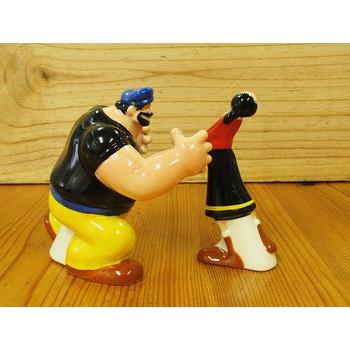 ◎【POPEYE ポパイ】 ソルト＆ペッパー 陶器製『オリーブ＆ブルート