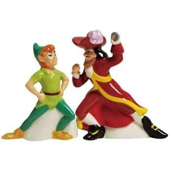 Disney Peter Pan ディズニー ピーターパン ソルト ペッパー 陶器製 ピーターパン フック船長 アンティークマイク 通販 Yahoo ショッピング
