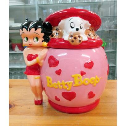 ベティ クッキージャー　ベティちゃん アメリカ雑貨 レア品 Betty Boop ベティちゃん 陶器製 クッキージャー ベティ