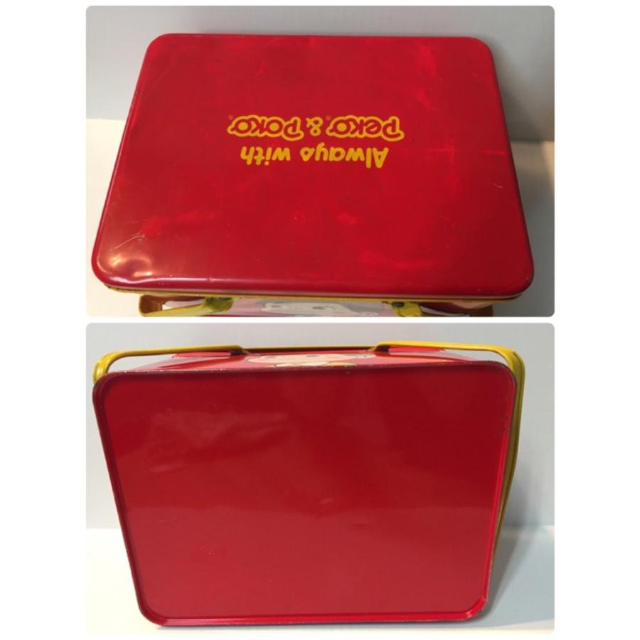 不二家（FUJIYA） ◎不二家ペコちゃん ブリキ缶 赤色 Always with